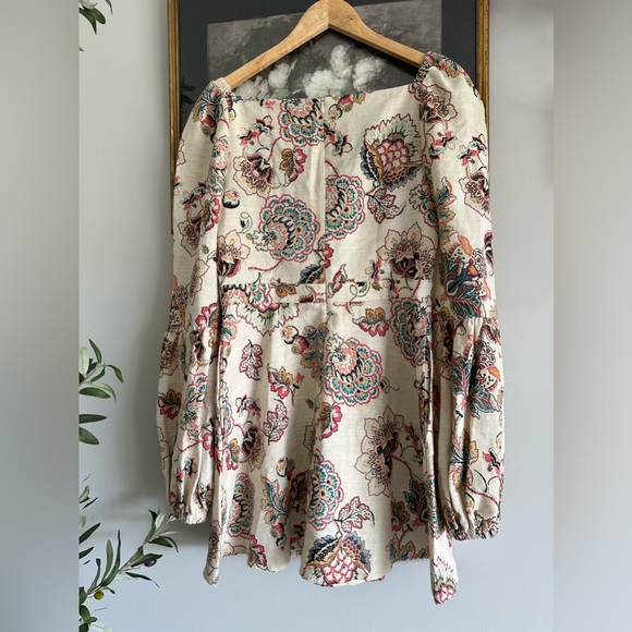 $725 Autumn Adeigbo Women's Beige Catira Puff-Sleeve Bustier Mini Dress sz 6 NEW - Picture 10 of 12